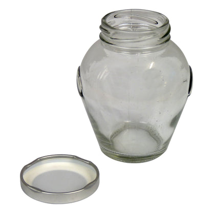 Orcio Glass Jar, 4 oz, 48 pack with Lids