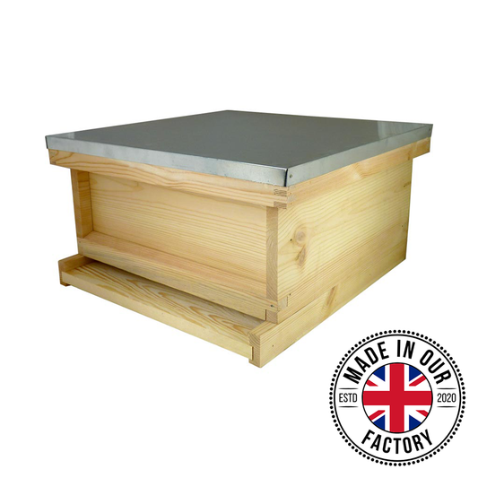 National Starter Hive - Flat Pine Brood Box, Roof and Floor