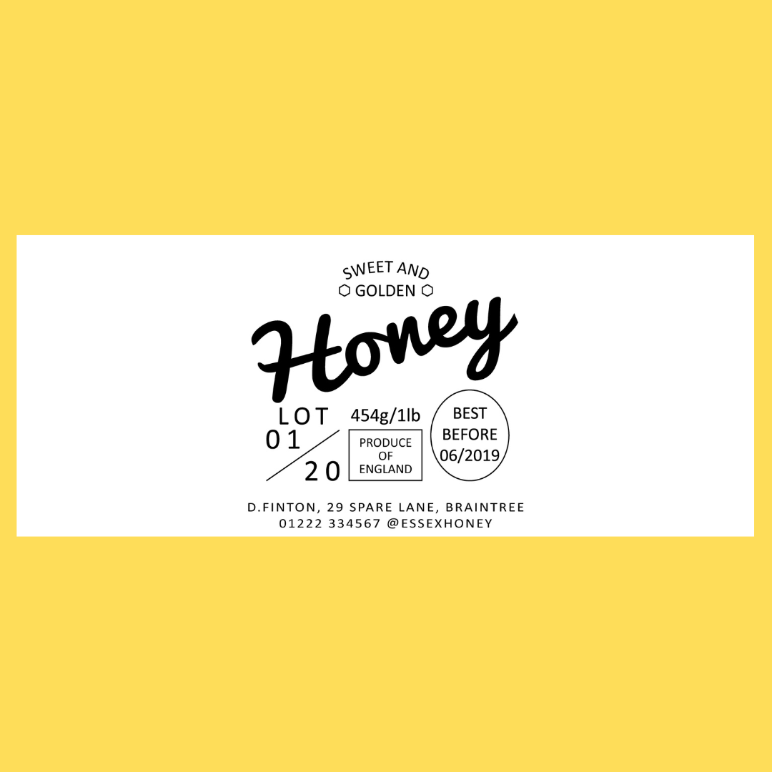 Simply Honey - 1lb Jar Label (100 labels)