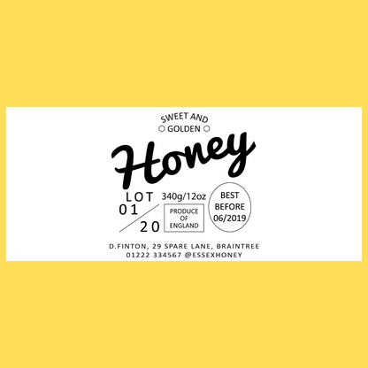 Simply Honey - 12oz Jar Label