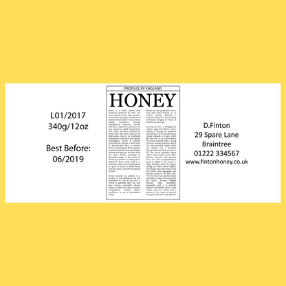 Honey-pedia - 12oz Jar Label (100 labels)