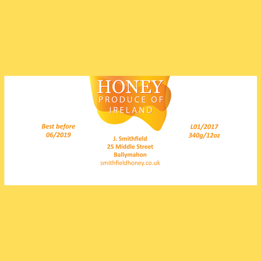 Honey Flow - 12oz Jar Label (100 labels)
