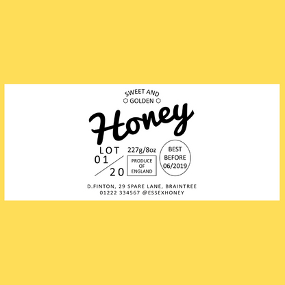 Simply Honey - 8oz Jar Label (100 labels)