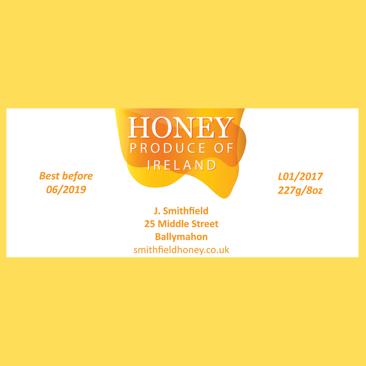 Honey Flow - 8oz Jar Label (100 labels)