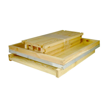 National Starter Hive - Flat Pine Brood Box, Roof and Floor