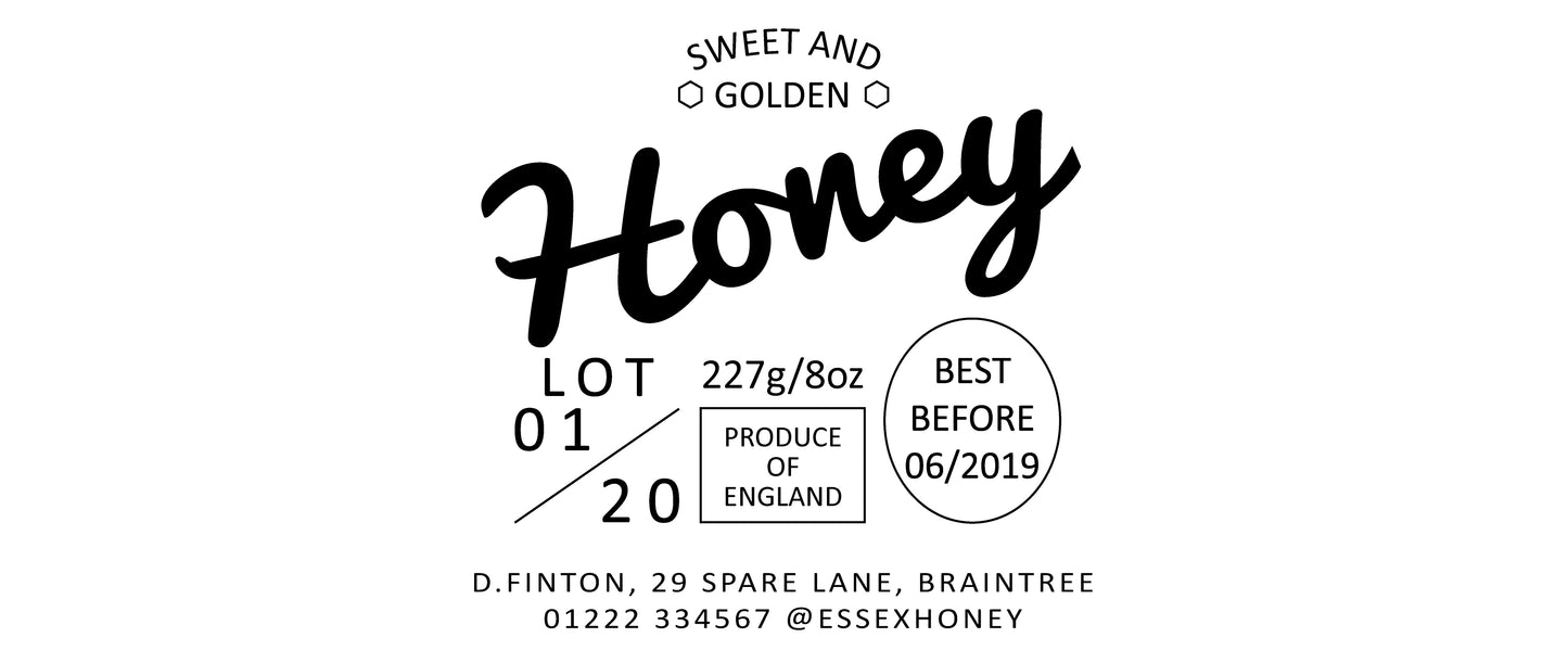 8oz Jar Label - Simply Honey (100 labels) - Bee Equipment