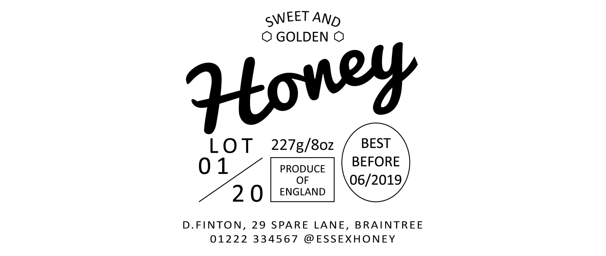 8oz Jar Label - Simply Honey (100 labels) - Bee Equipment