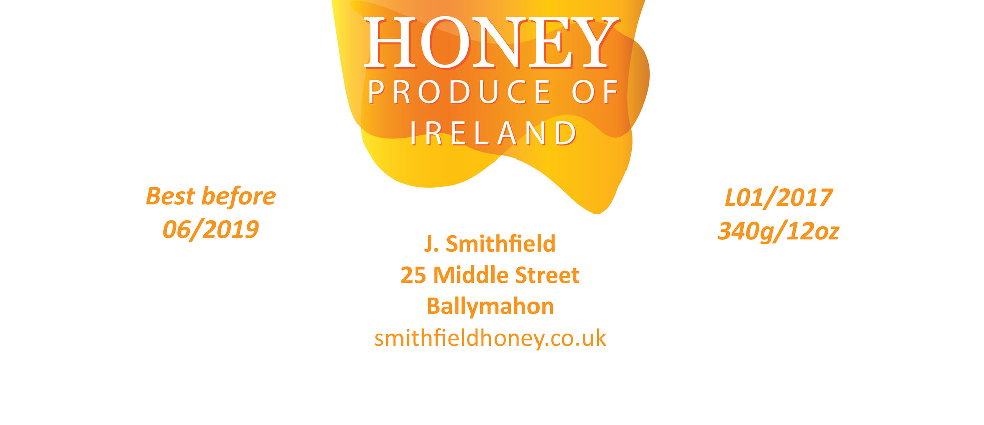 12oz Jar Label - Honey Flow (100 labels) - Bee Equipment