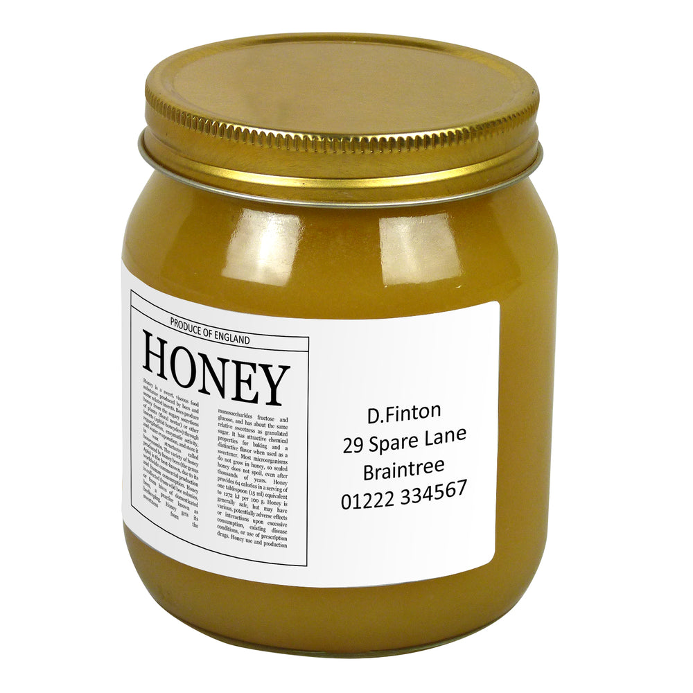1lb Jar Label - Honey-pedia (100 labels) - Bee Equipment