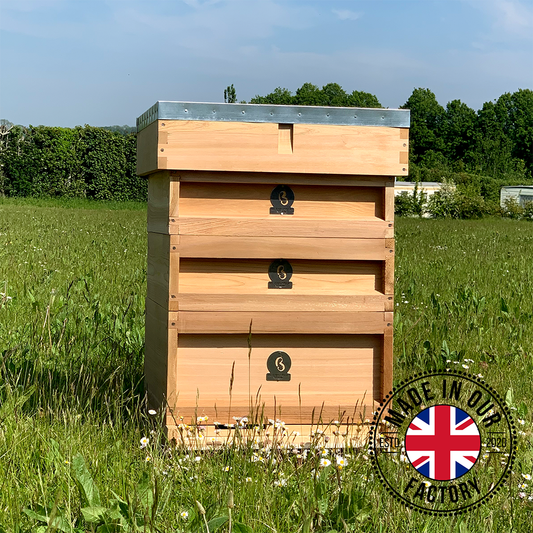National Complete Hive Kit, Select Grade, Assembled, Genuine Western Red Cedar, with frames &  wax Foundation