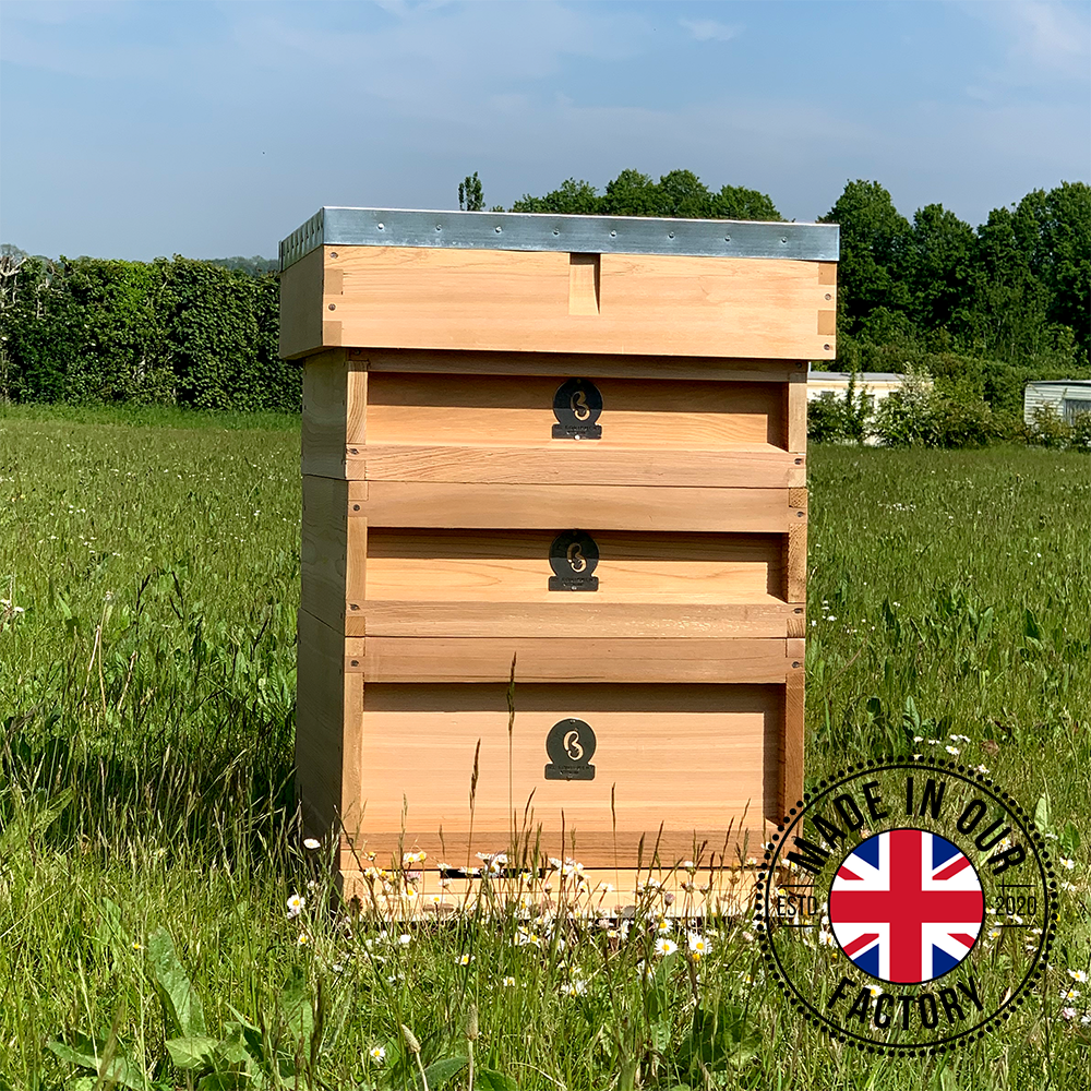 National Complete Hive Kit, Select Grade, Assembled, Cedar, with Plastic Foundation