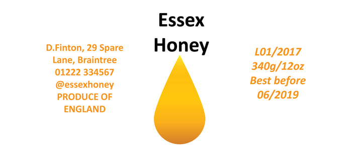 12oz Jar Label - Honey Drop (100 labels) - Bee Equipment