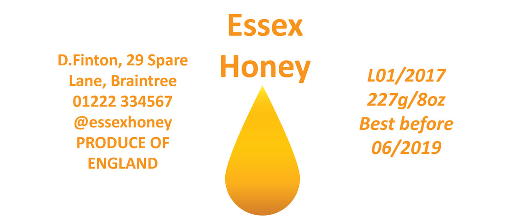 8oz Jar Label - Honey Drop (100 labels) - Bee Equipment