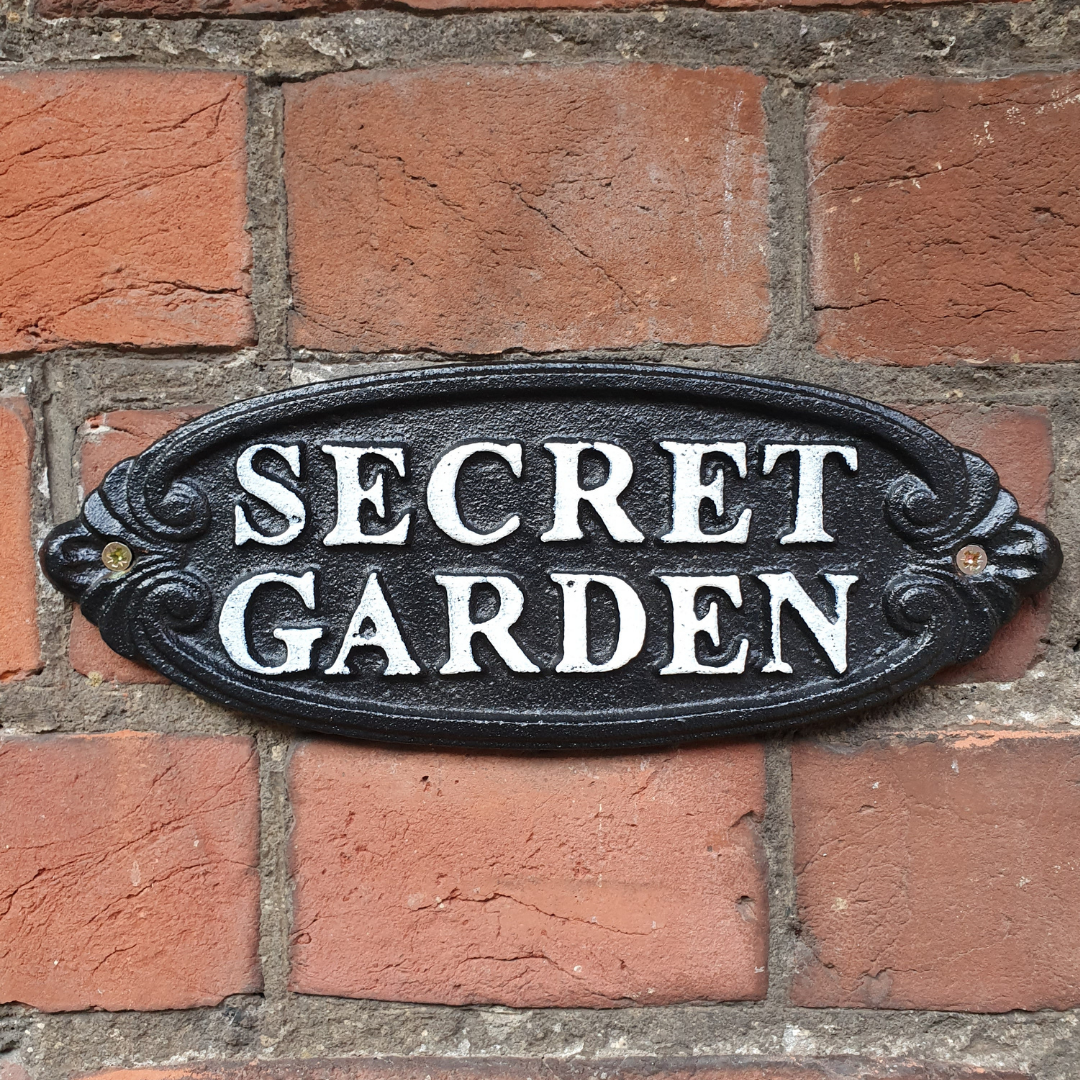Cast Iron Secret Garden Sign