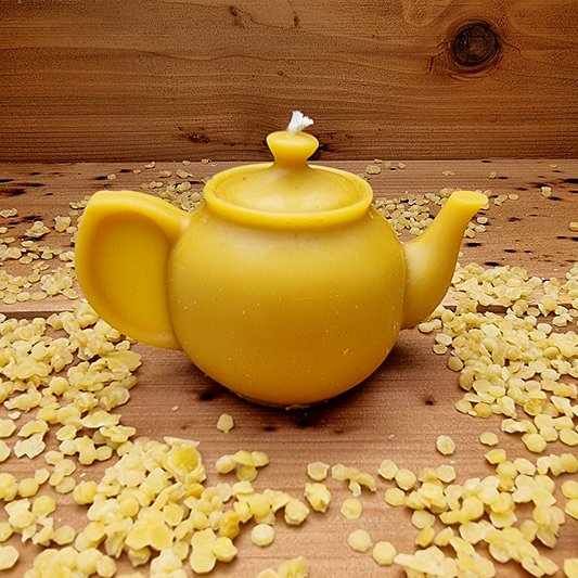 Tea Pot Pure Beeswax Candle