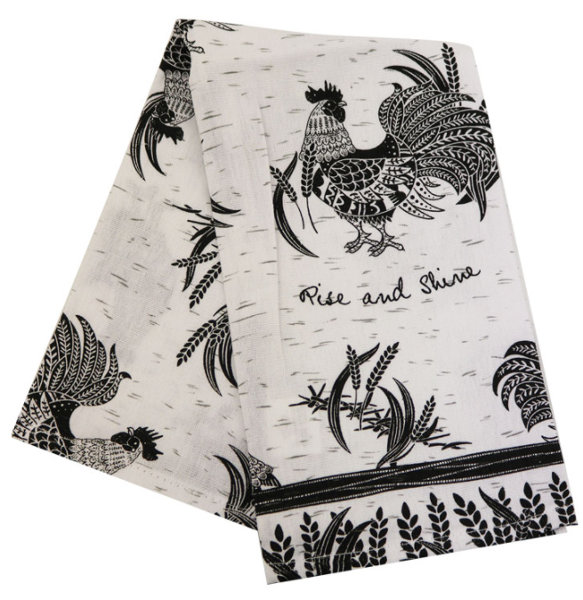 Boho Rooster Tea Towel