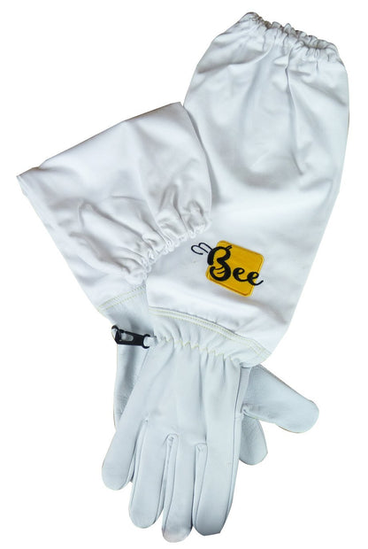 White Goatskin Leather Gloves