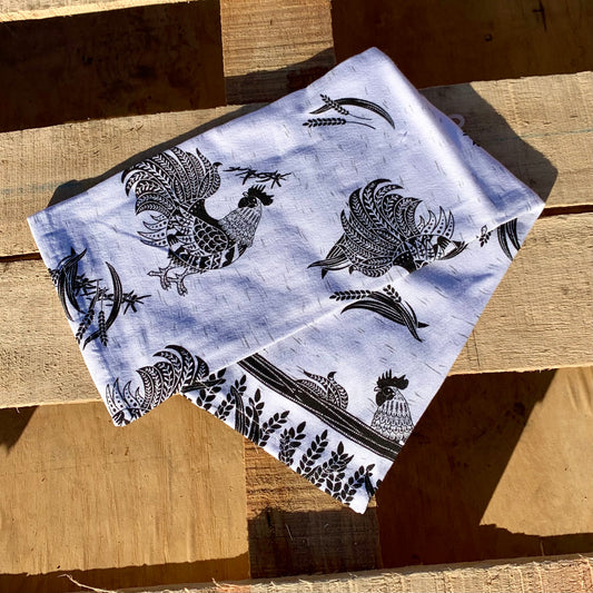 Boho Rooster Tea Towel