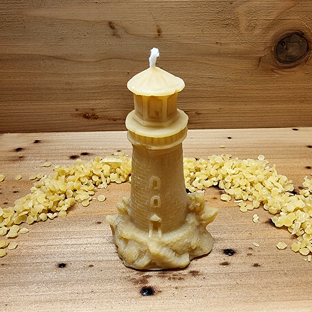 Lighthouse Pure Beeswax Candle Large
