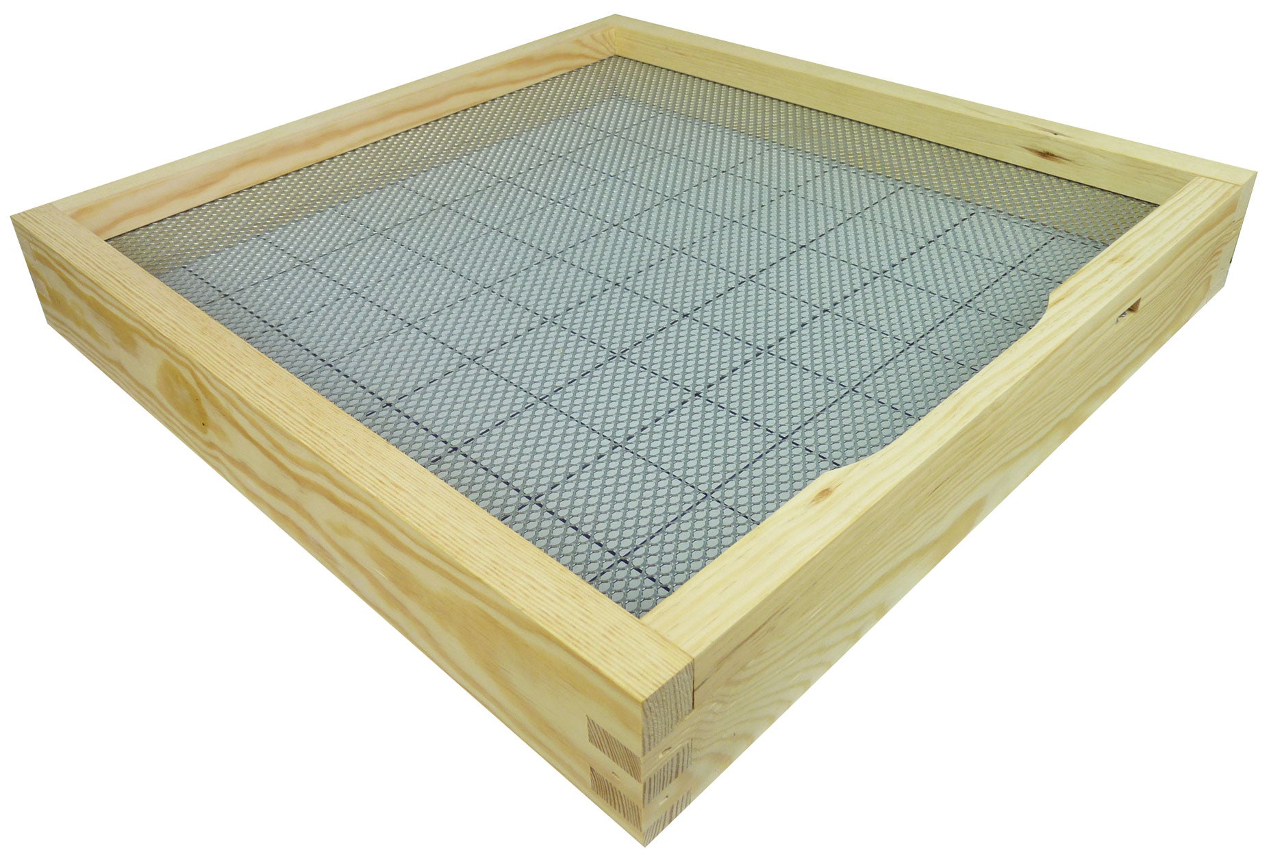 B.S. National Open Mesh Floor With Drawer And Entrance Block, Pine, Flat - Bee Equipment