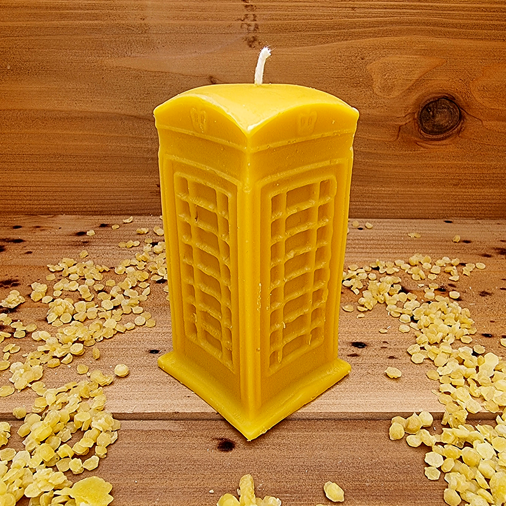 Telephone Box Pure Beeswax Candle