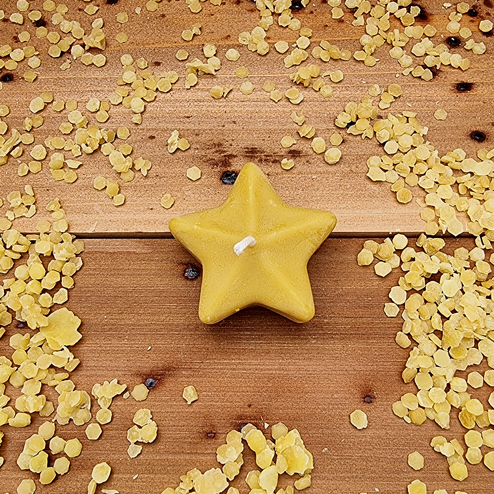Floating Star Pure Beeswax Candle