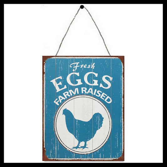 Fresh Eggs Vintage Metal Sign