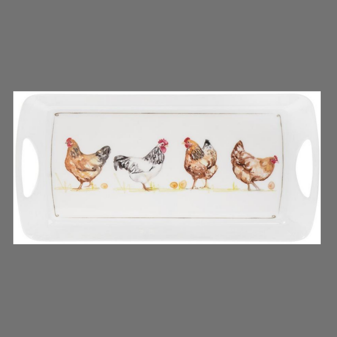 Serving Tray With Chicken Detail