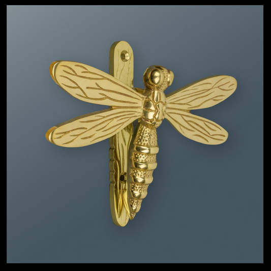 Dragonfly Solid Brass Door Knocker - Brass Finish