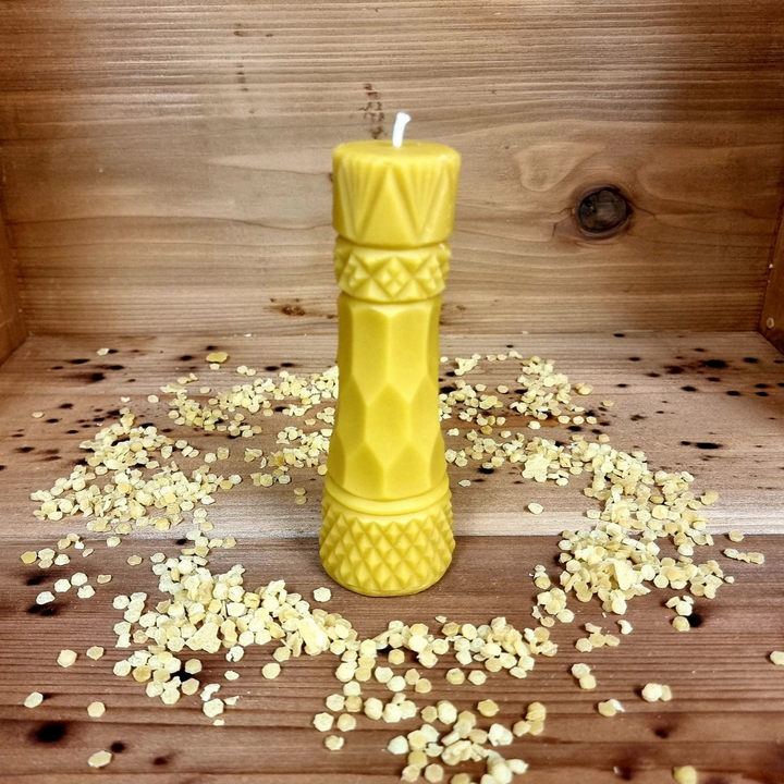 Faceted Decorative Pillar Candle Mould