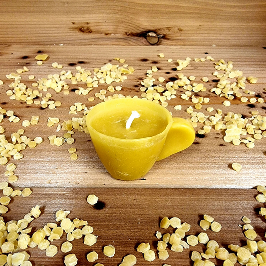 Tea Cup Pure Beeswax Candle