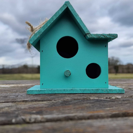 Small Hanging Wooden Bird House - Single or Pack Of 5