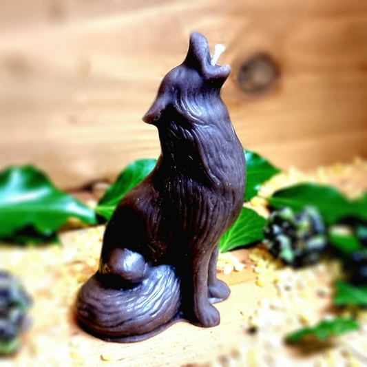 Howling Wolf Pure Beeswax Candle