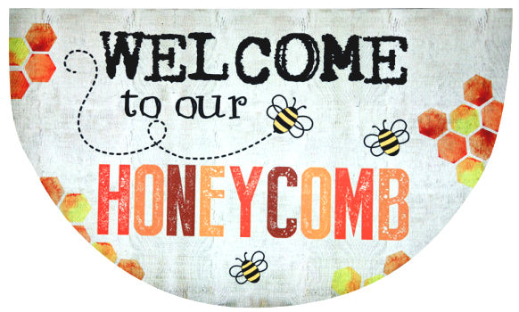 Welcome to our Honeycomb Welcome Mat