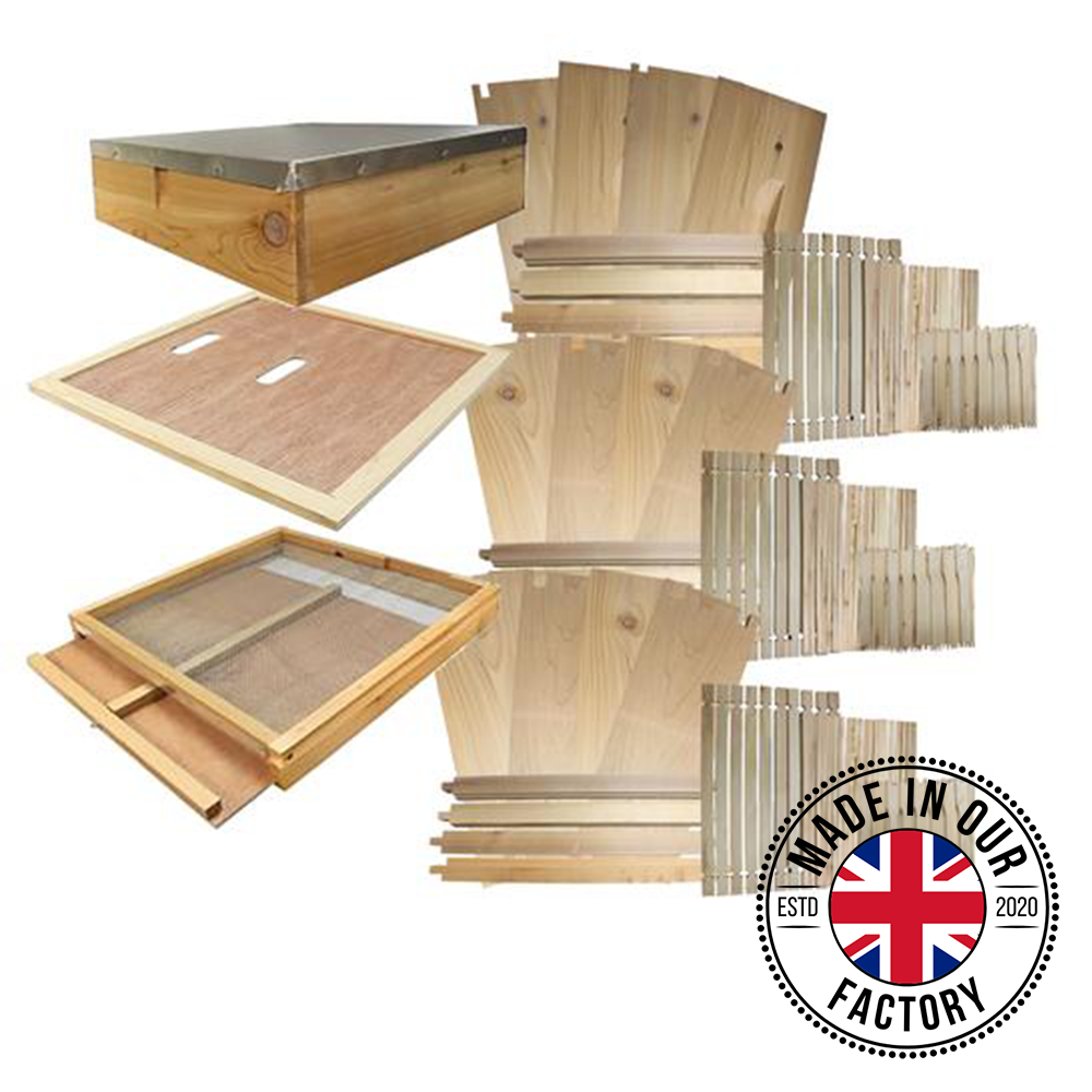 National Complete Hive Kit, 2nd Grade, flat, Genuine Western Red Cedar, With Plastic Foundation