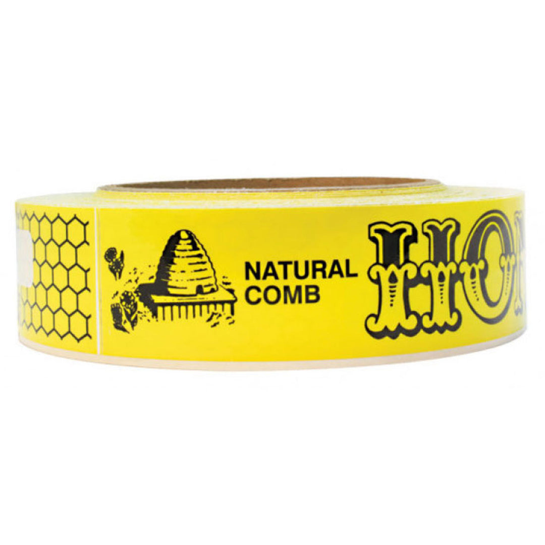 Ross Round Label Yellow & Black, 100 Roll