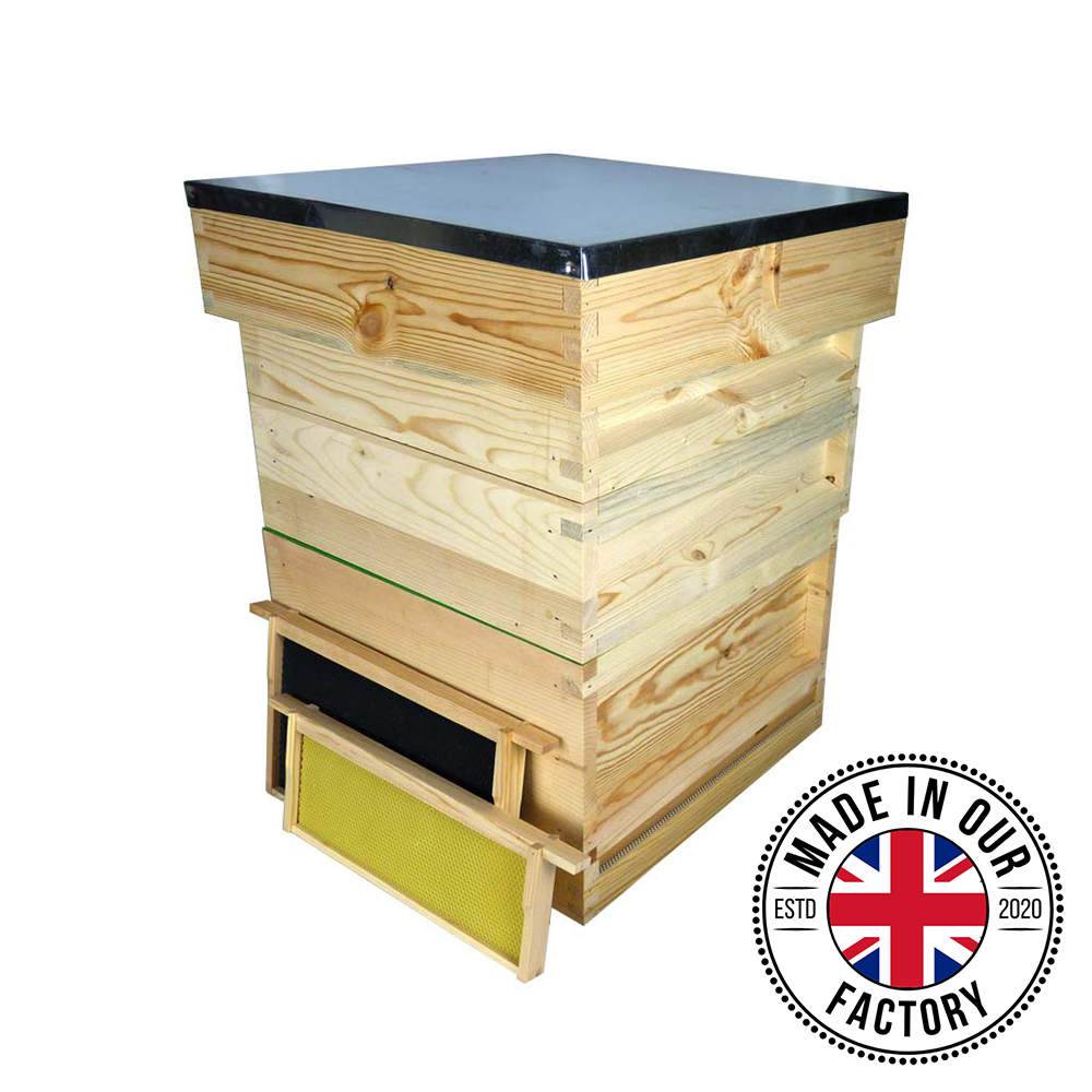 National Complete Hive Kit, Flat, Pine, With Plastic Foundation