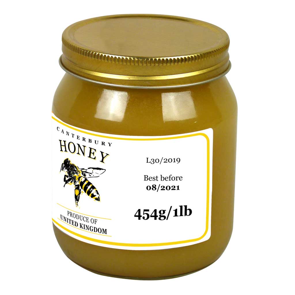 1lb Jar Label - Mellow Yellow (100 labels) - Bee Equipment