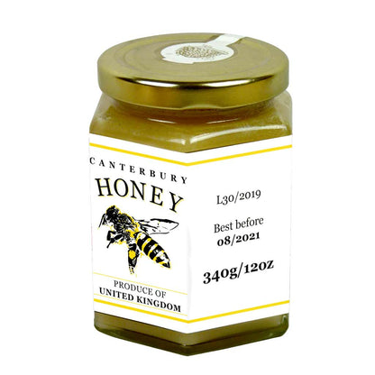 12oz Jar Label - Mellow Yellow (100 labels) - Bee Equipment