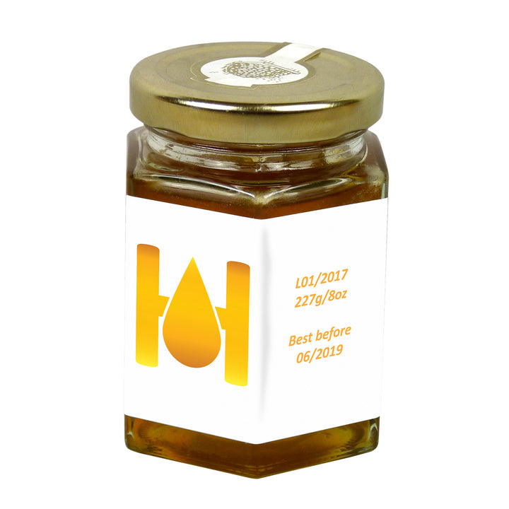 8oz Jar Label - Hello Honey (100 labels) - Bee Equipment