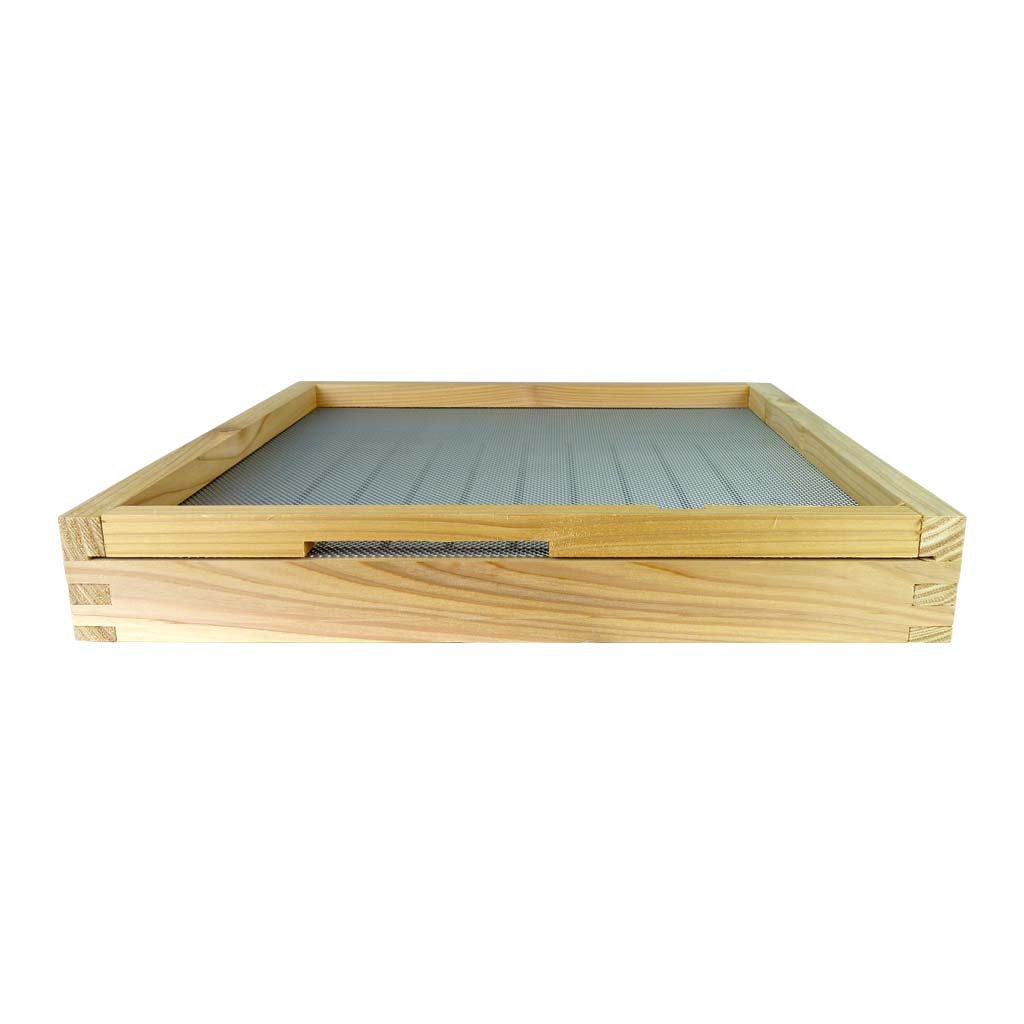 B.S. National Open Mesh Floor With Drawer And Entrance Block, Flat, Cedar - Bee Equipment