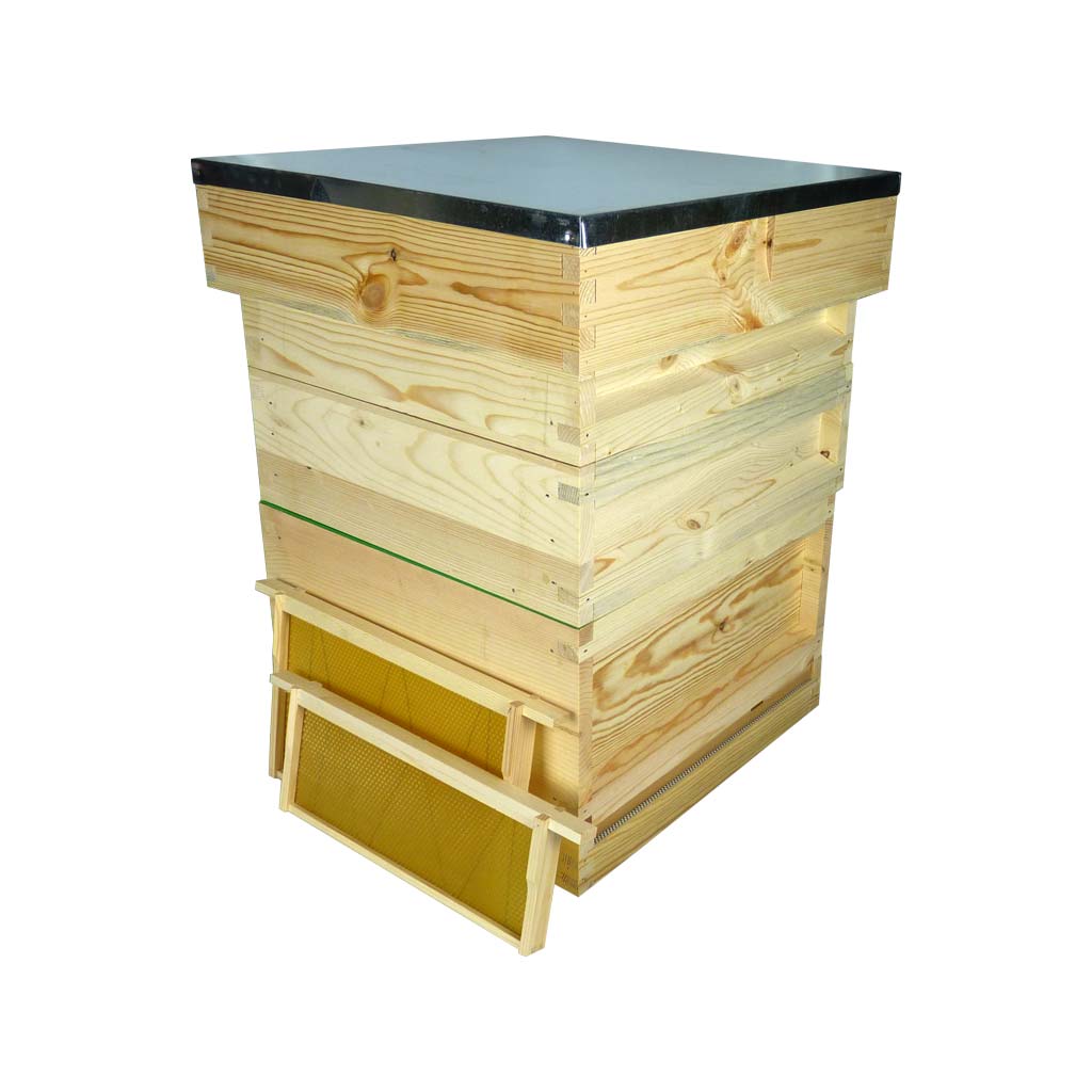 National Complete Hive Kit, Flat, Pine, with Premium Wax Foundation