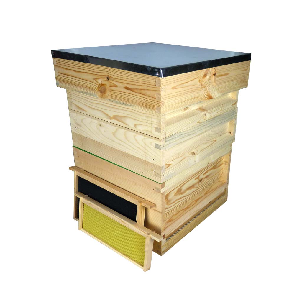 National Complete Hive Kit, Flat, Pine, With Plastic Foundation