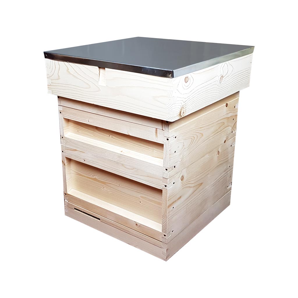 National Hive Kit, Part Assembled/Part Flat, Pine, Shallow Roof